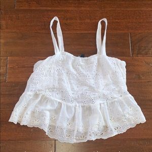 AMERICAN EAGLE WHITE BLOUSE TANK